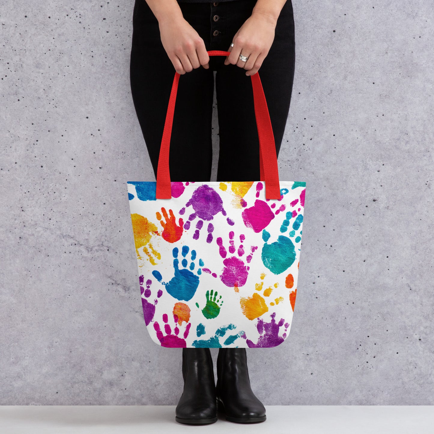 Tote Bag Shopping "PAINTING HANDS" - French Bazar - 6839543_4533
