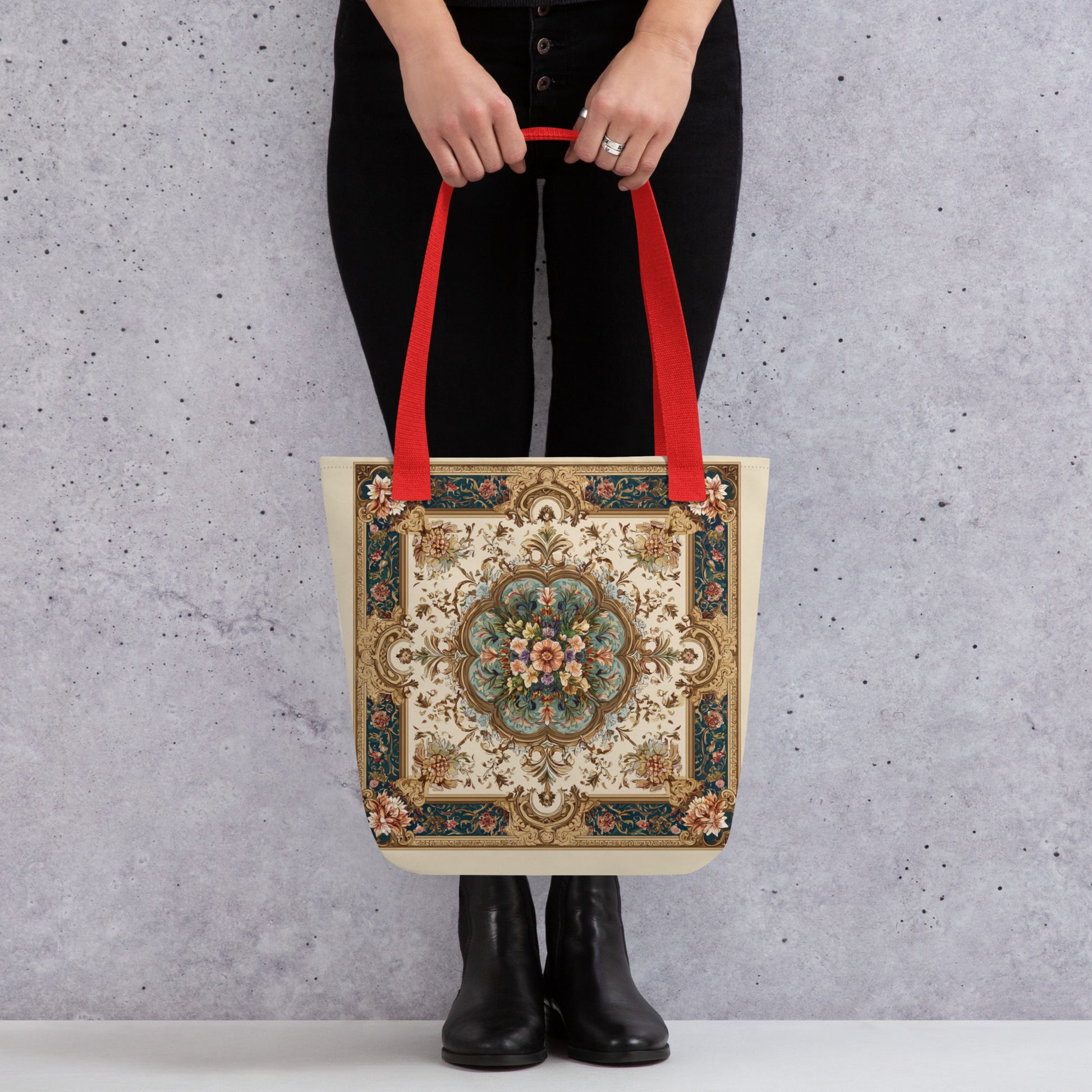 Tote Bag Shopping "CARRÉ FLEURI" - French Bazar - 2971279_4533