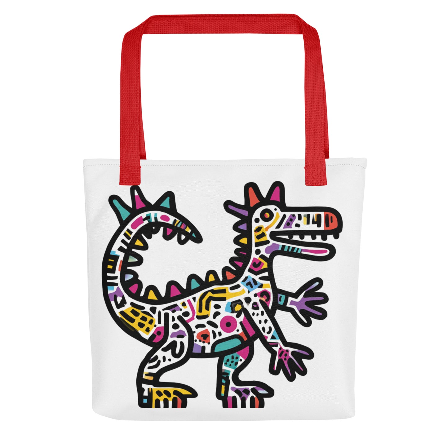 Tote Bag Shopping "KEITH HARING STYLE DINOSAUR" - French Bazar - 1583402_4533