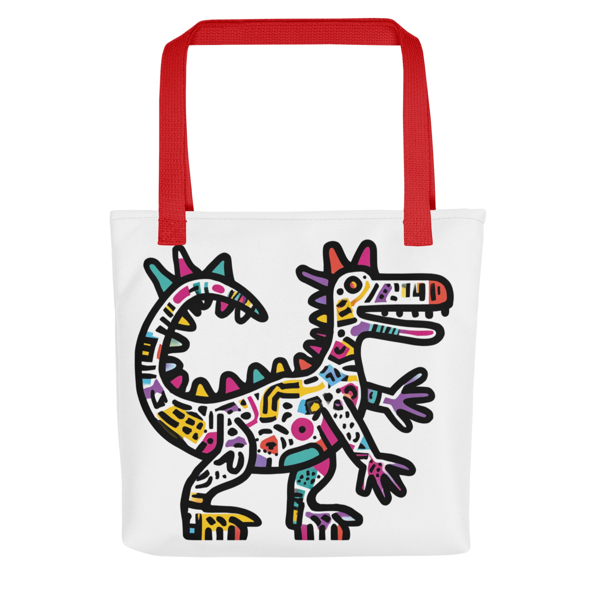 Tote Bag Shopping "KEITH HARING STYLE DINOSAUR" - French Bazar - 1583402_4533