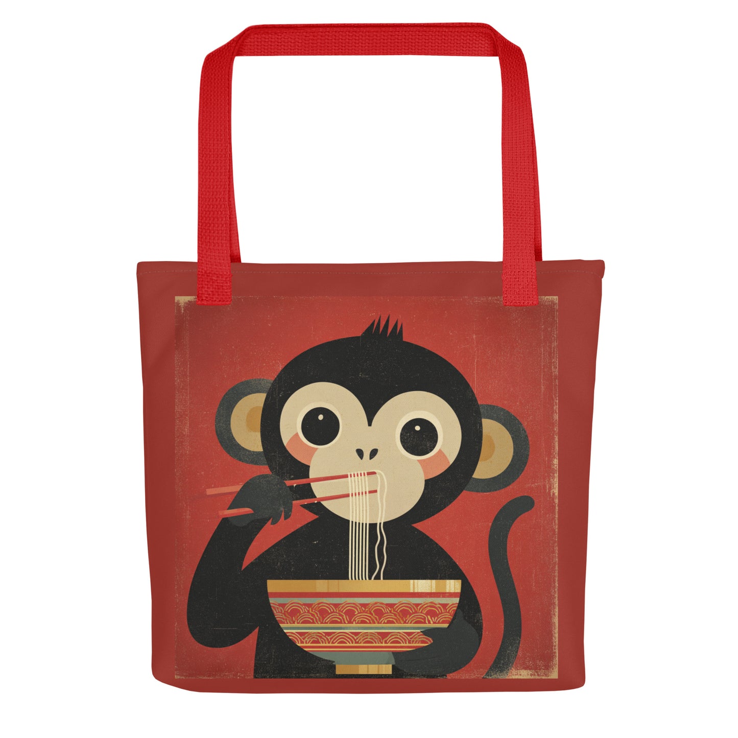 Tote Bag Shopping "MONKEY EATING NODDLES" - French Bazar - 9996429_4533
