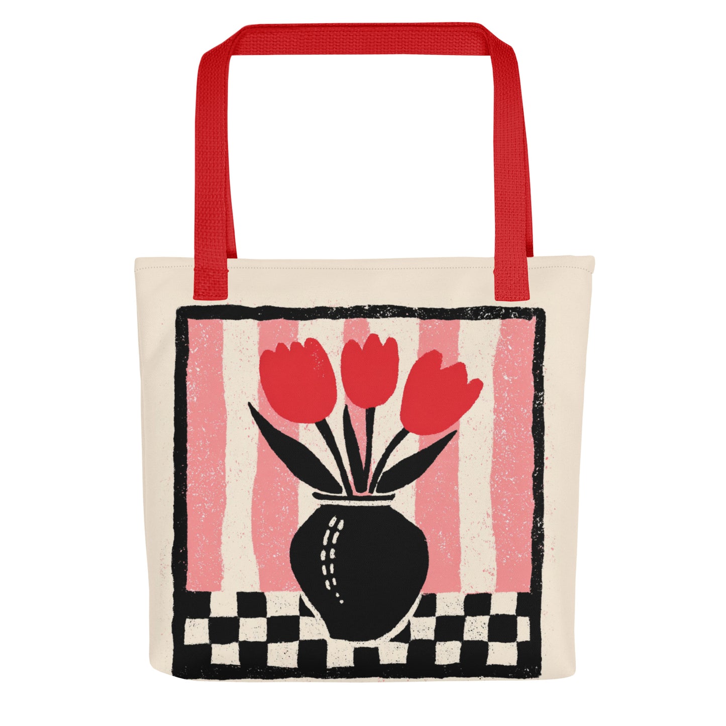 Tote Bag Shopping "RED TULIPS" - French Bazar - 7761734_4533