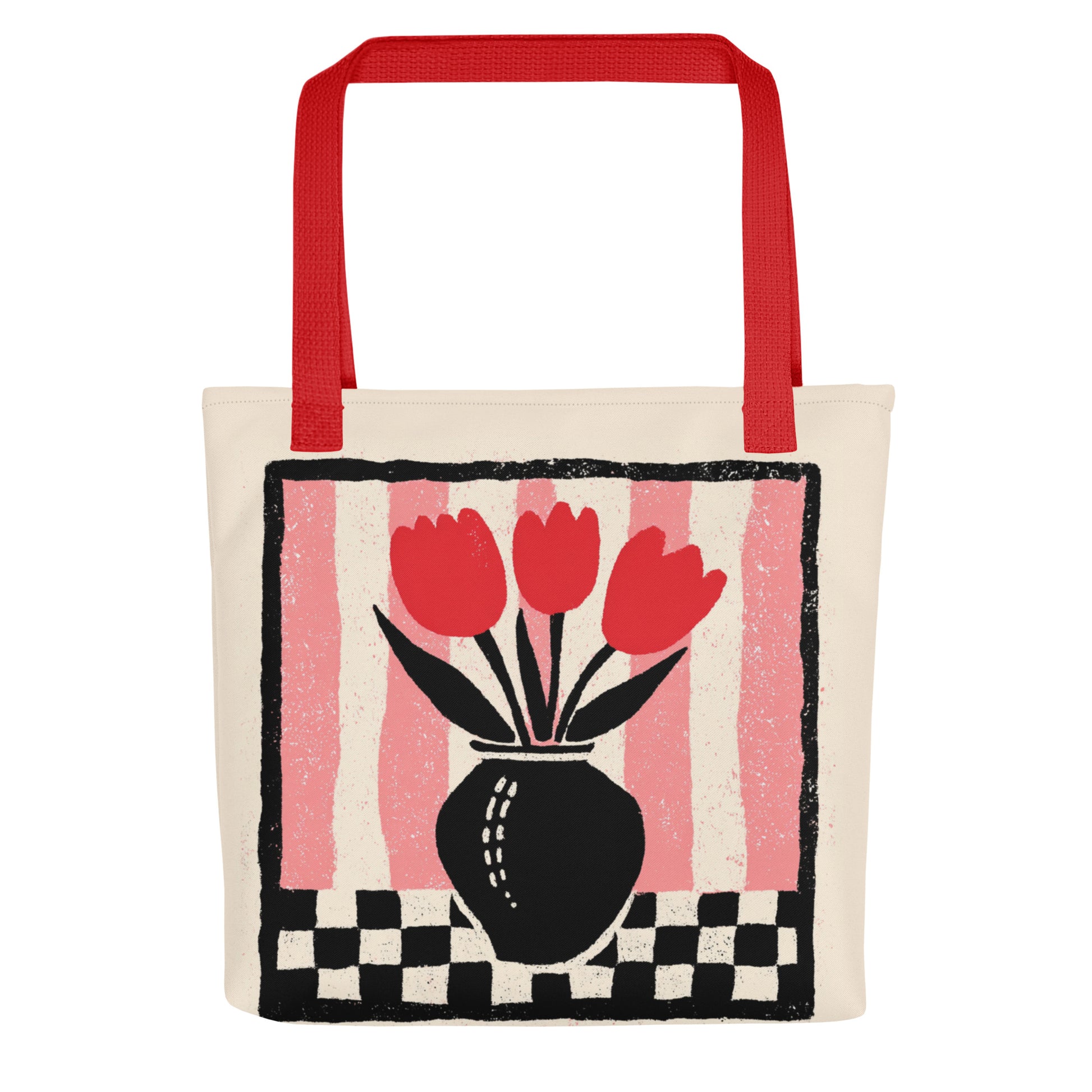 Tote Bag Shopping "RED TULIPS" - French Bazar - 7761734_4533