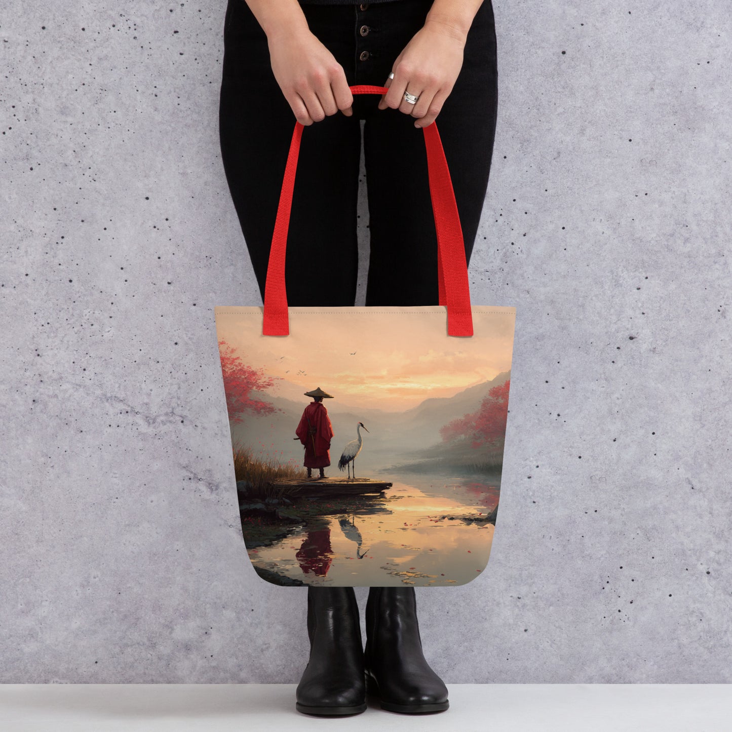 Tote Bag Shopping "L'HOMME ET LA GRUE"