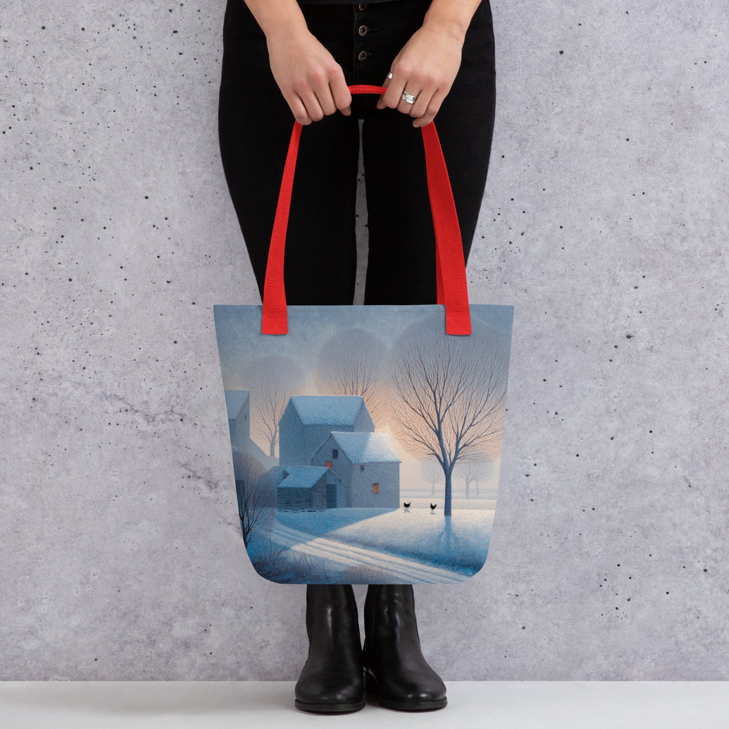 Tote Bag Shopping "FERME EN HIVER"
