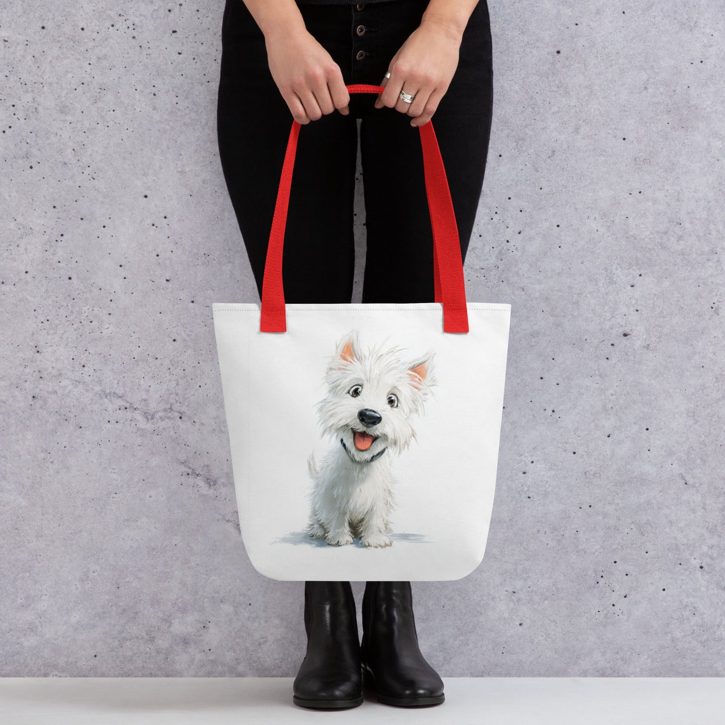 Tote Bag Shopping "TOUTOU BLANC"