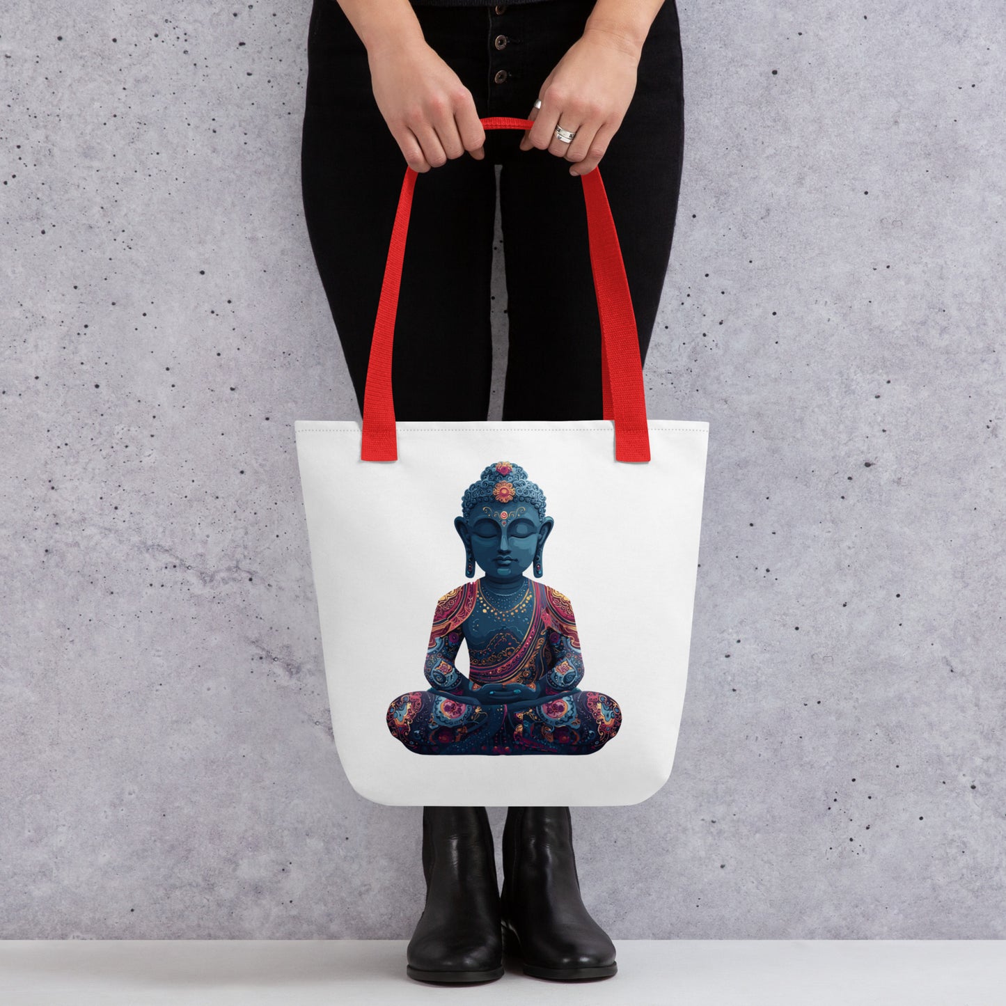 Tote Bag Shopping "BUDDHA BLEU"