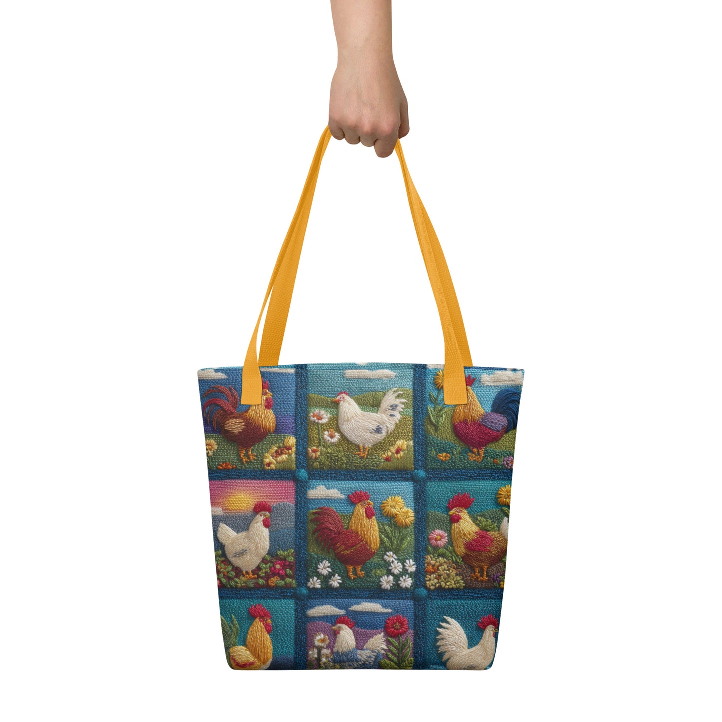 Tote Bag Shopping "PATCHWORK BASSE-COUR"