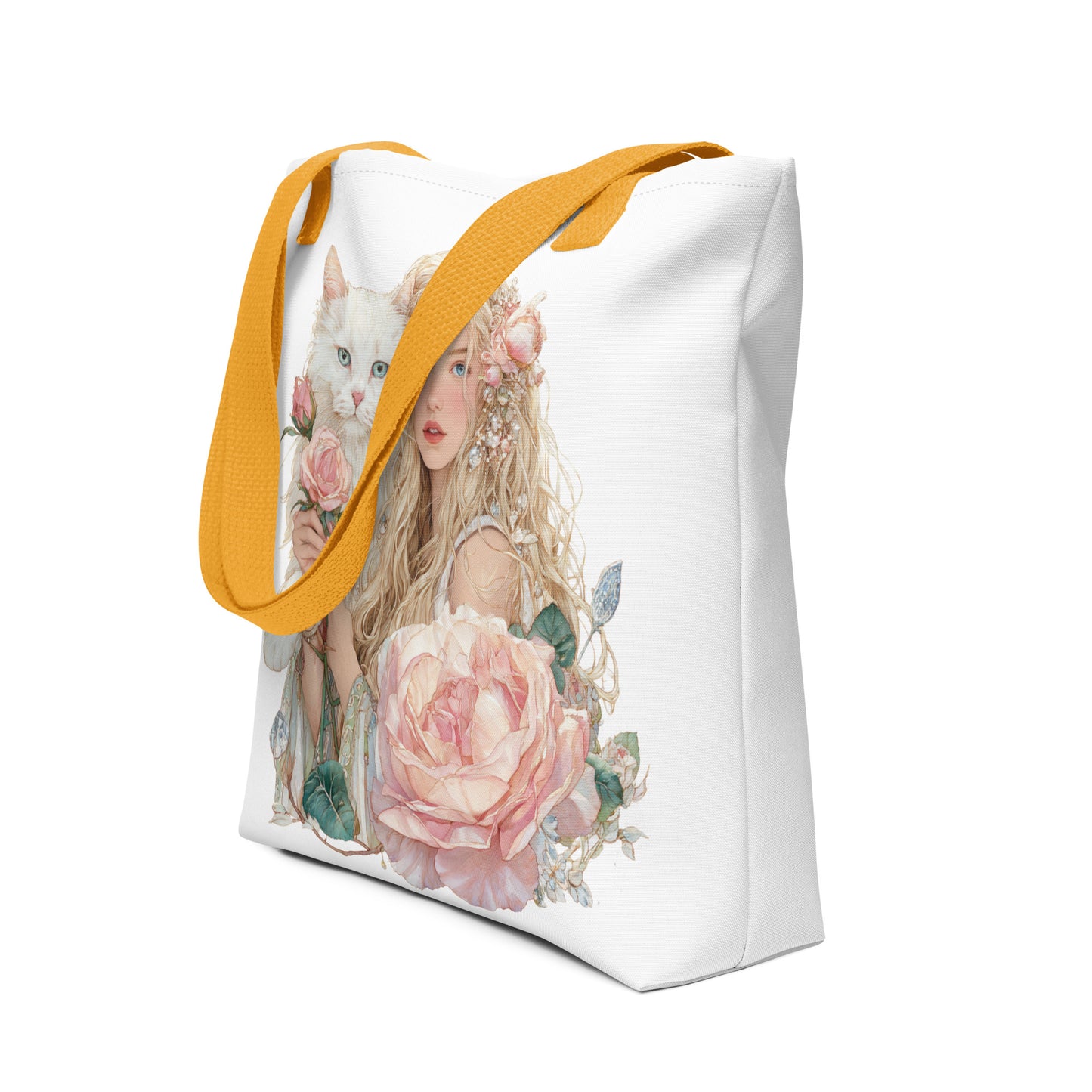 Tote Bag Shopping "JEUNE FILLE AU CHAT" - French Bazar - 9929426_8905