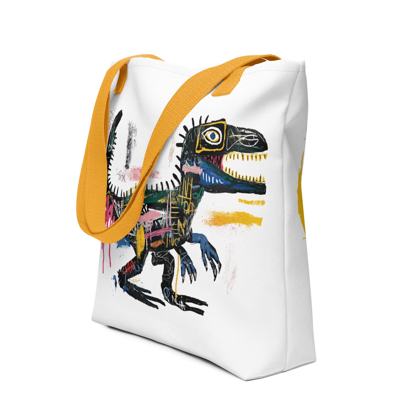 Tote Bag Shopping "BASQUIAT STYLE DINOSAUR" - French Bazar - 6760723_8905
