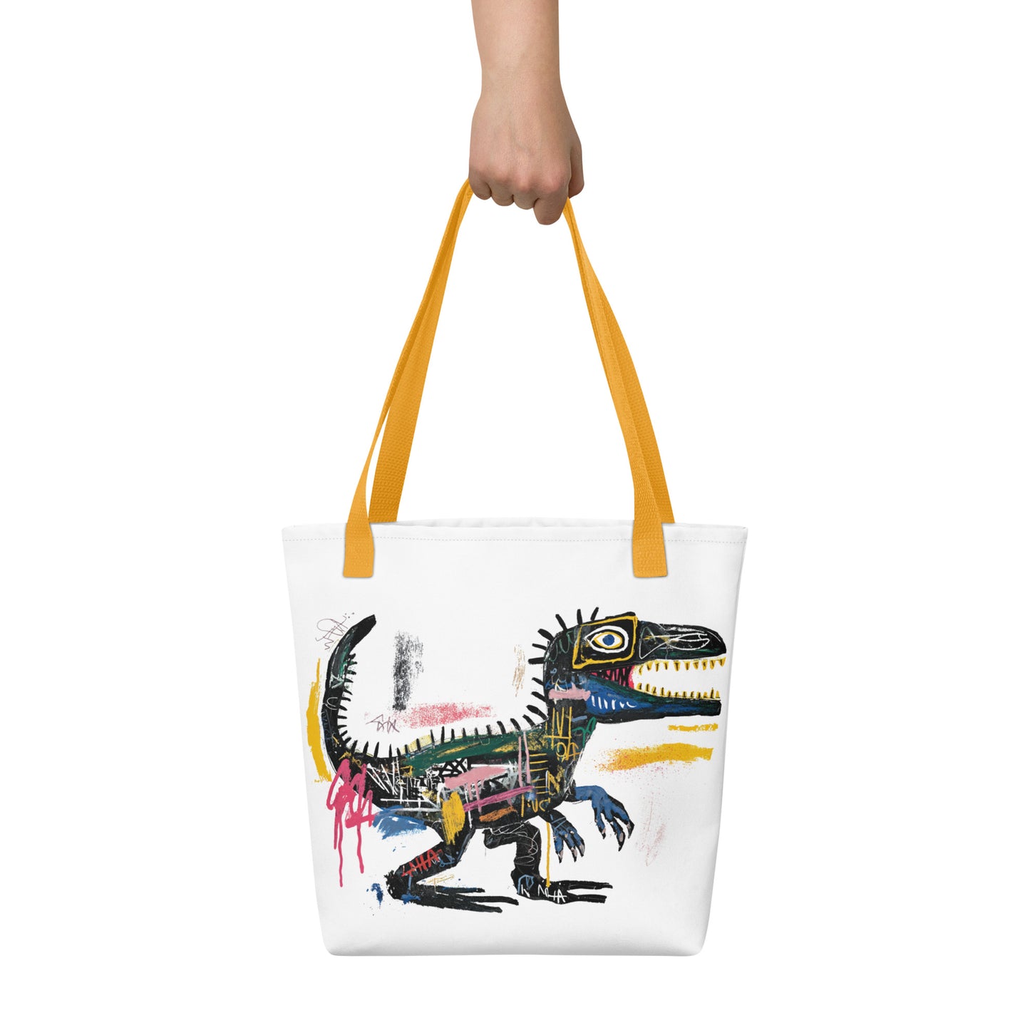 Tote Bag Shopping "BASQUIAT STYLE DINOSAUR" - French Bazar - 6760723_4533