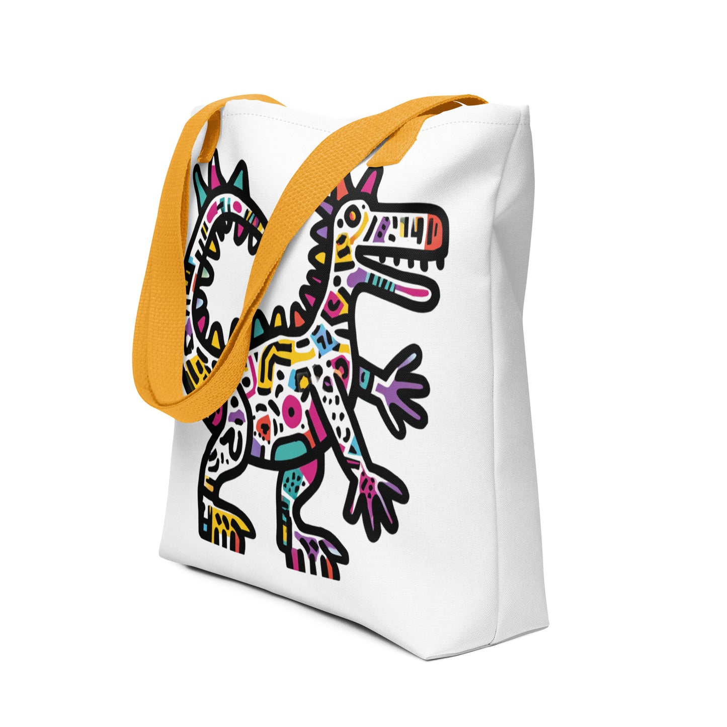 Tote Bag Shopping "KEITH HARING STYLE DINOSAUR" - French Bazar - 1583402_8905
