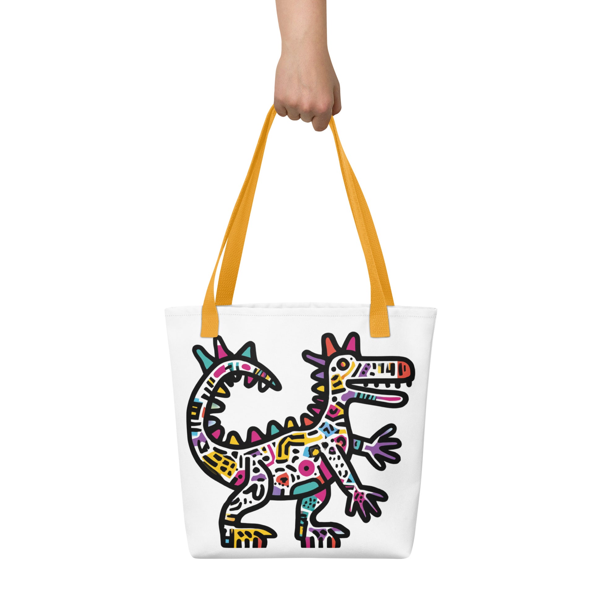 Tote Bag Shopping "KEITH HARING STYLE DINOSAUR" - French Bazar - 1583402_4533