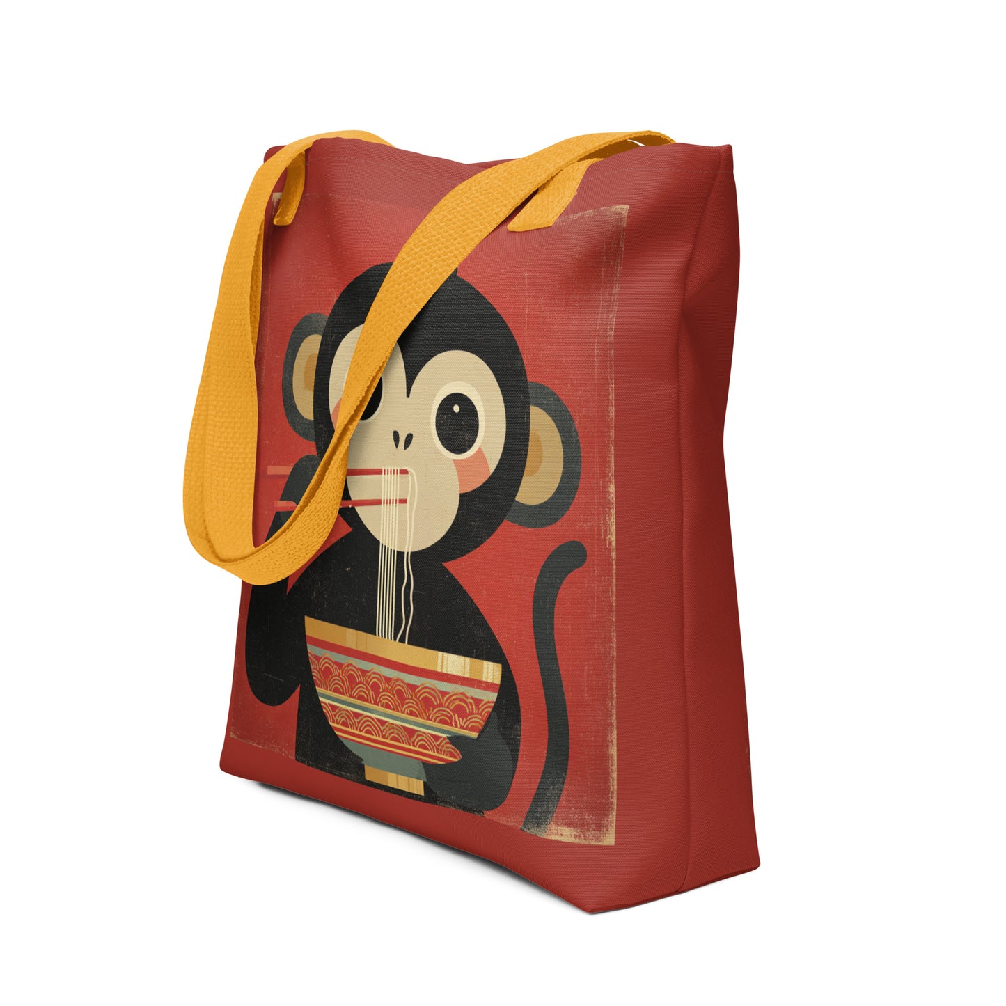 Tote Bag Shopping "MONKEY EATING NODDLES" - French Bazar - 9996429_8905