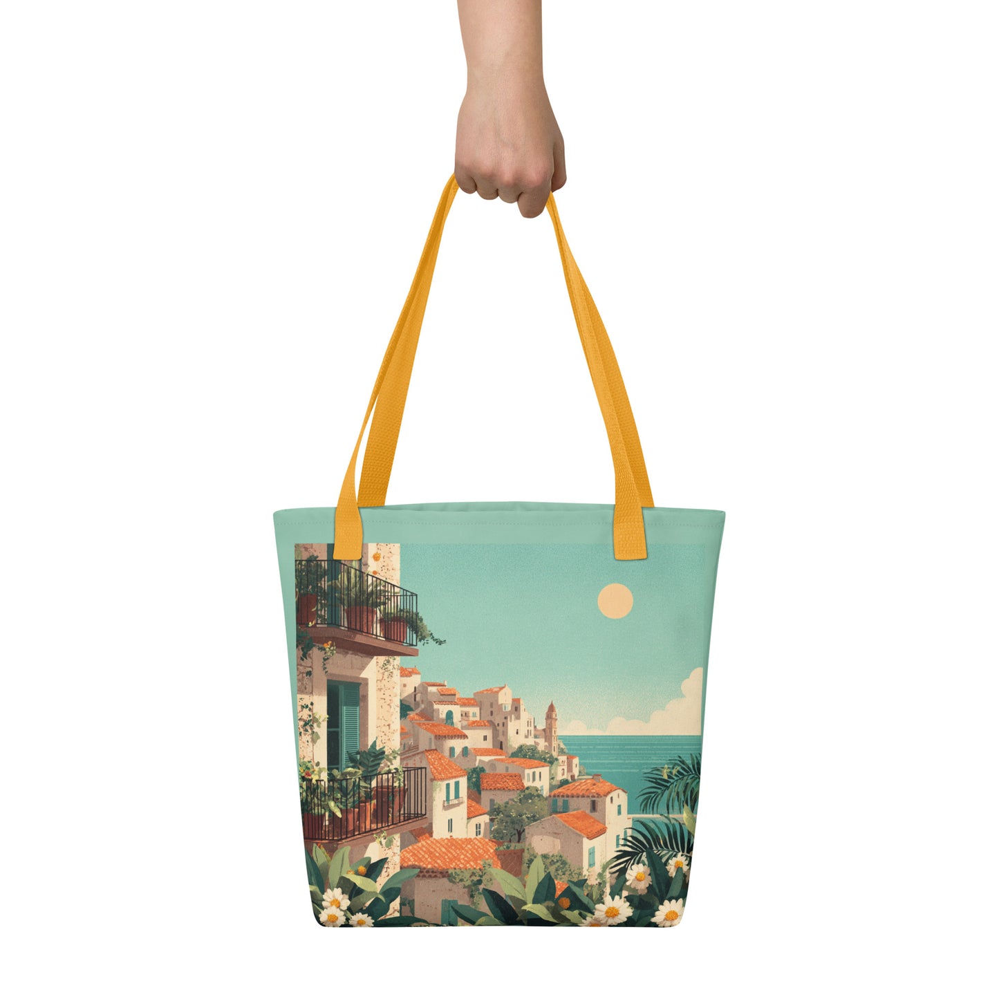 Tote Bag Shopping "VILLAGE MÉDITERRANÉEN" - French Bazar - 1180535_4533