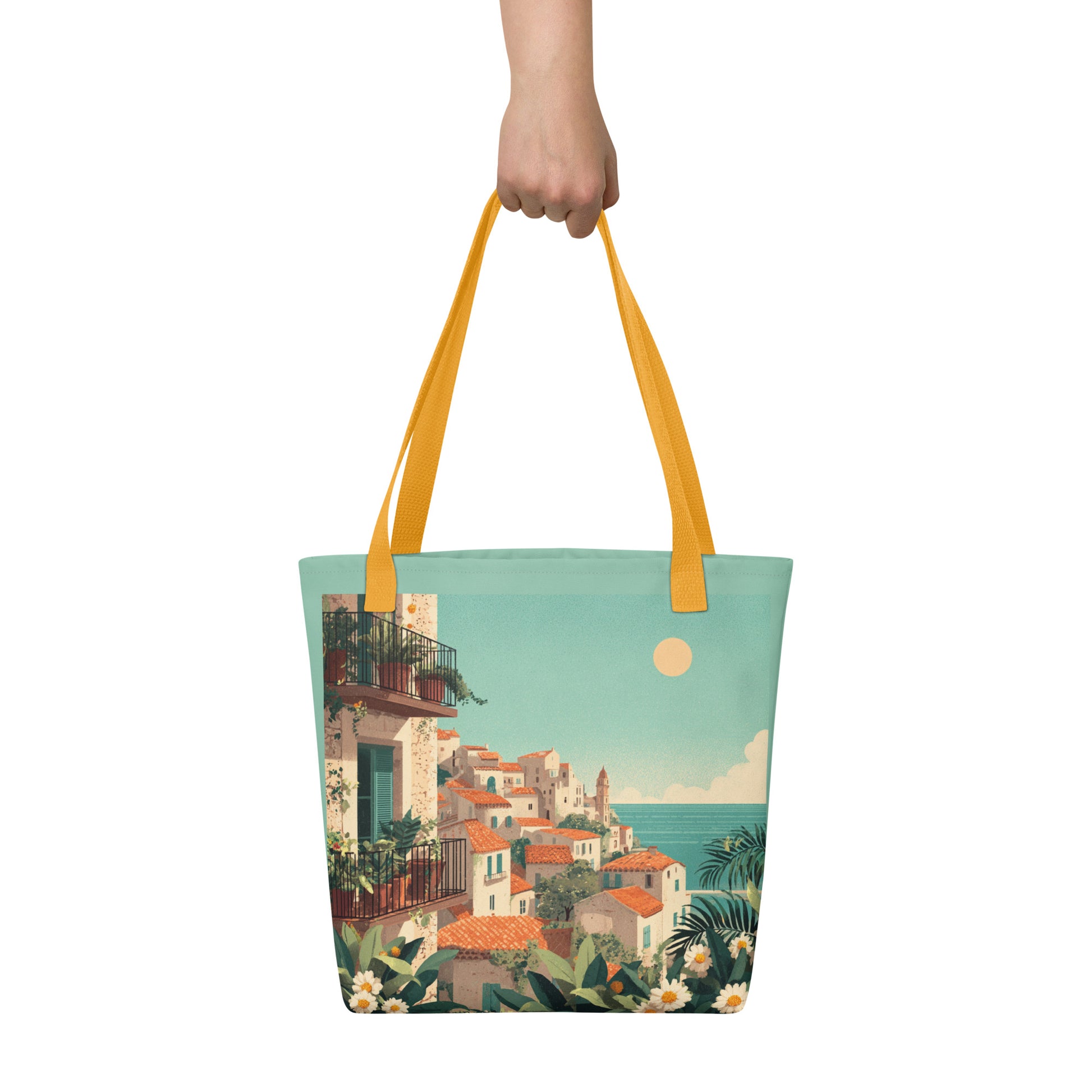 Tote Bag Shopping "VILLAGE MÉDITERRANÉEN" - French Bazar - 1180535_4533