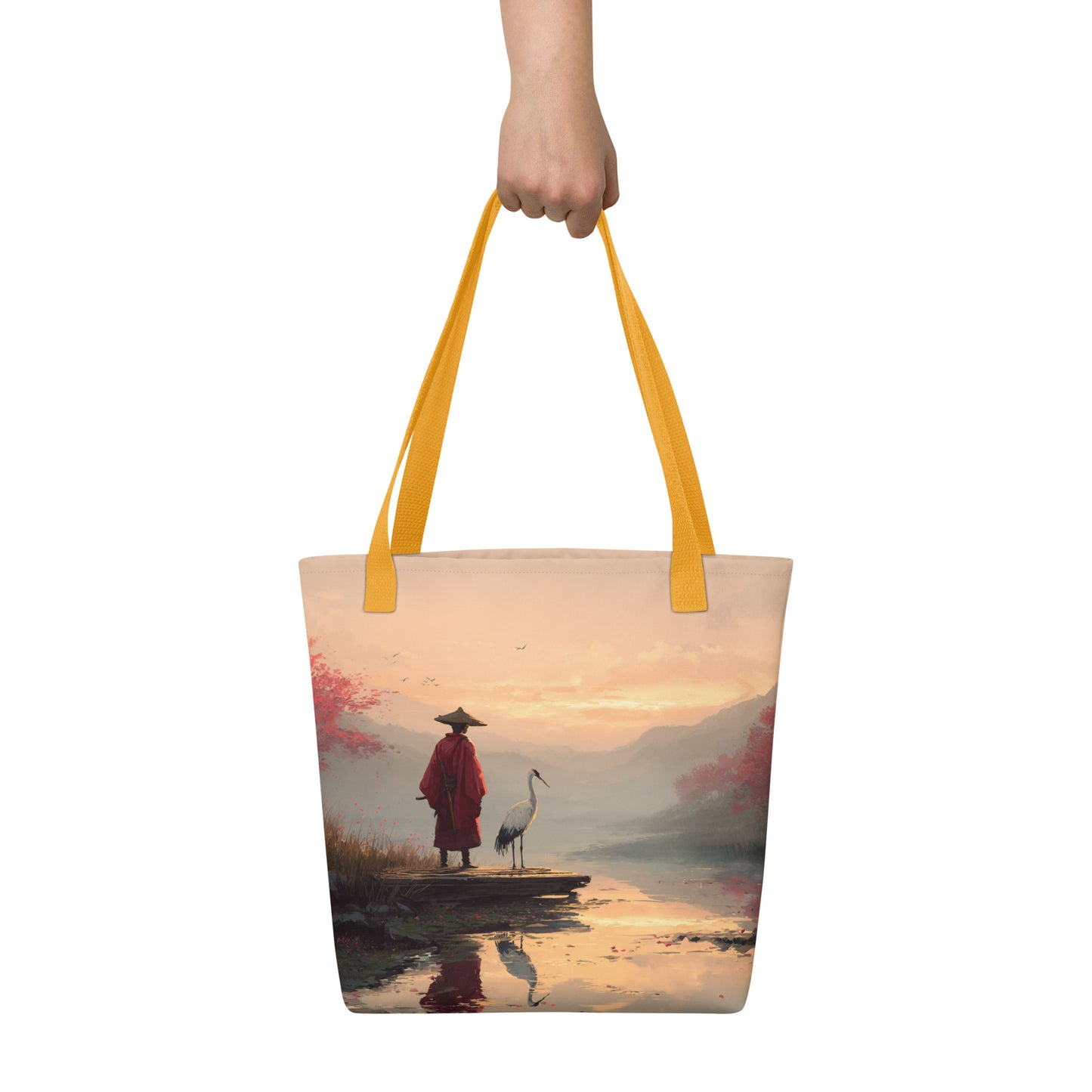Tote Bag Shopping "L'HOMME ET LA GRUE"