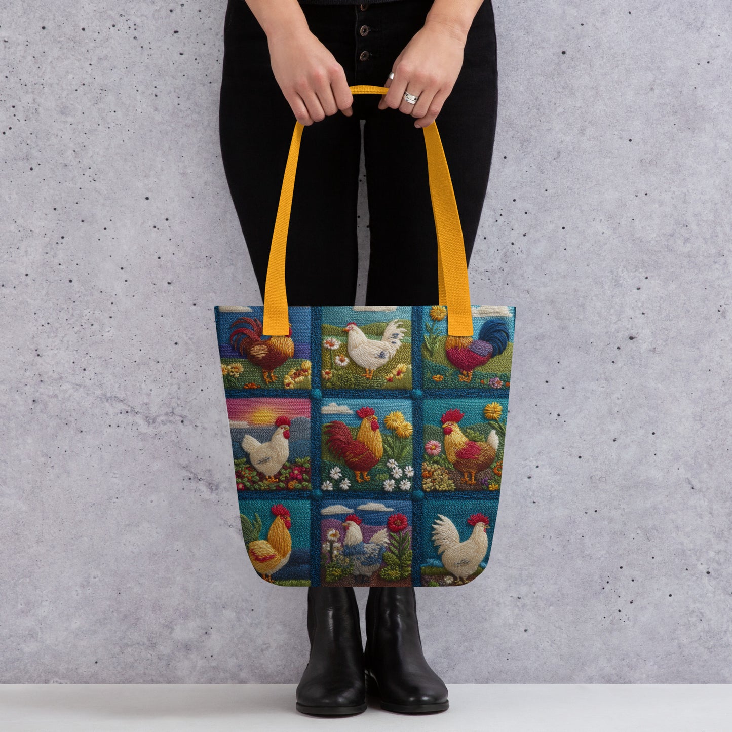 Tote Bag Shopping "PATCHWORK BASSE-COUR"