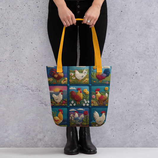 Tote Bag Shopping "PATCHWORK BASSE-COUR"