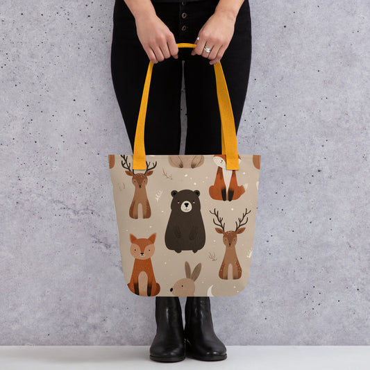 Tote Bag Shopping "ANIMAUX DE LA FORÊT"