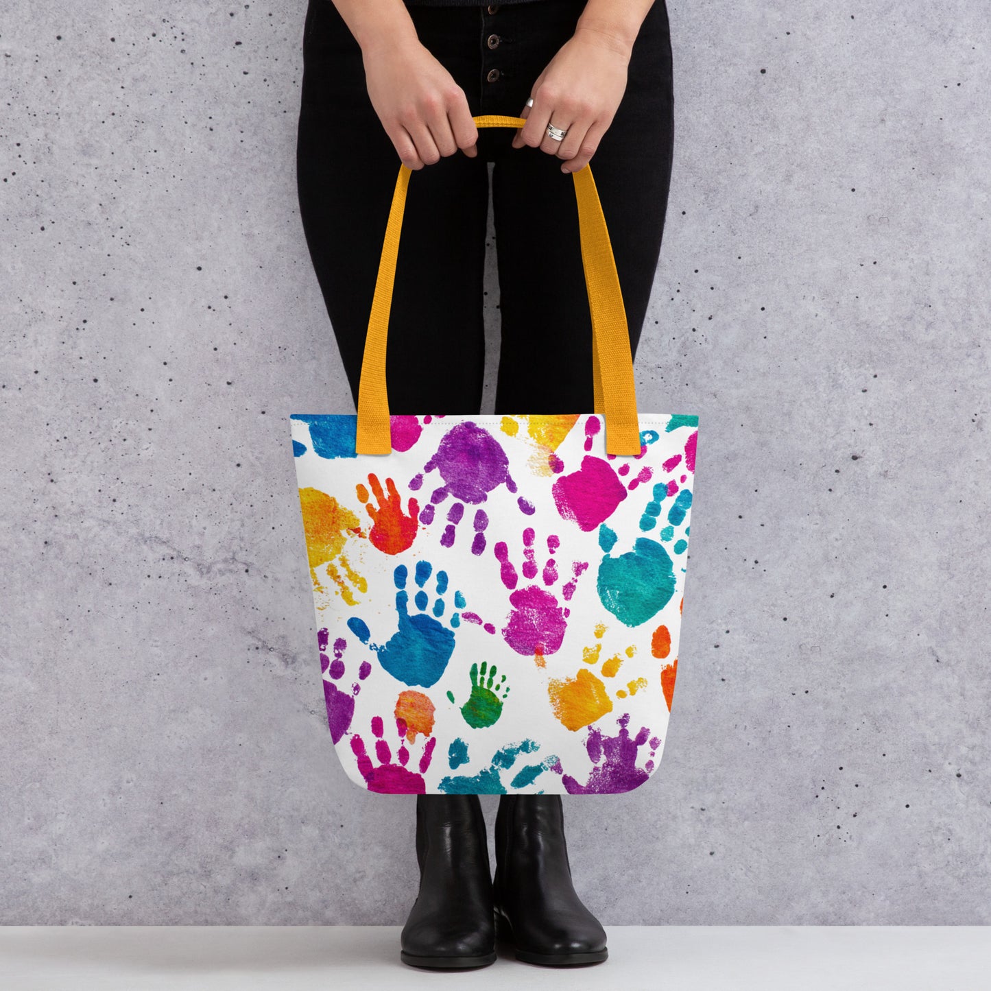 Tote Bag Shopping "PAINTING HANDS" - French Bazar - 6839543_4533