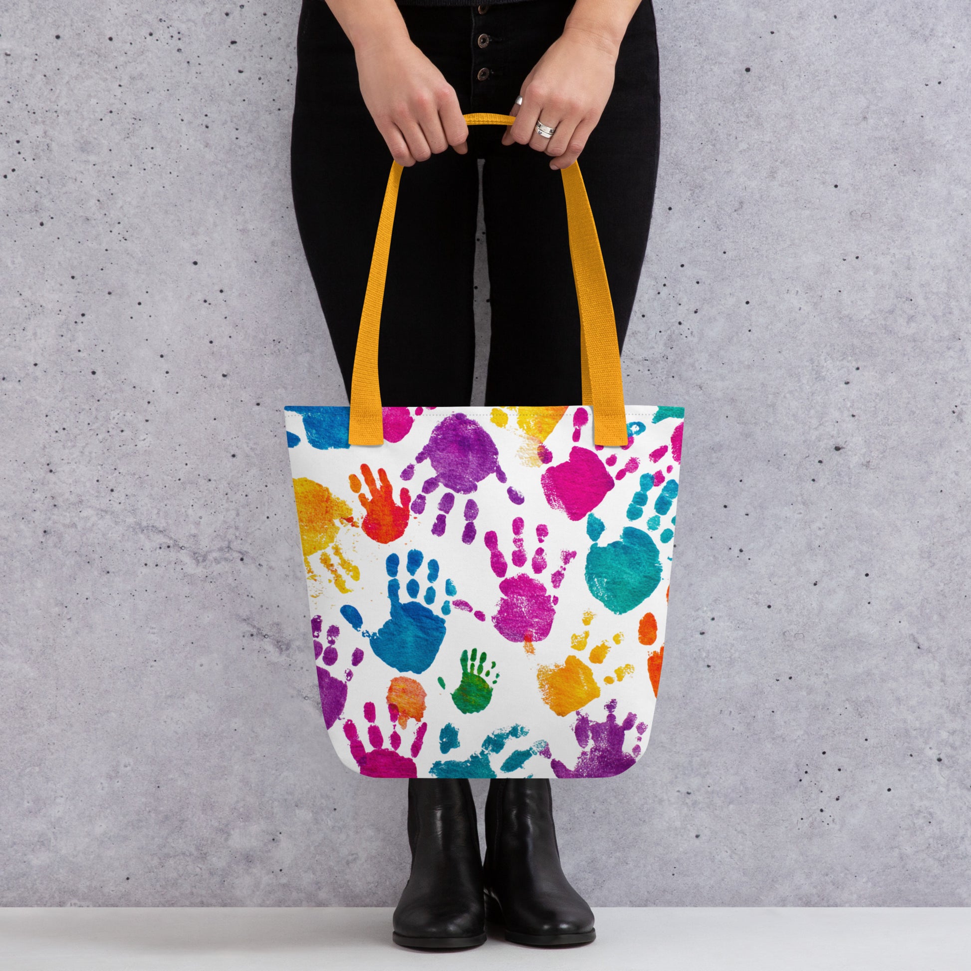 Tote Bag Shopping "PAINTING HANDS" - French Bazar - 6839543_4533