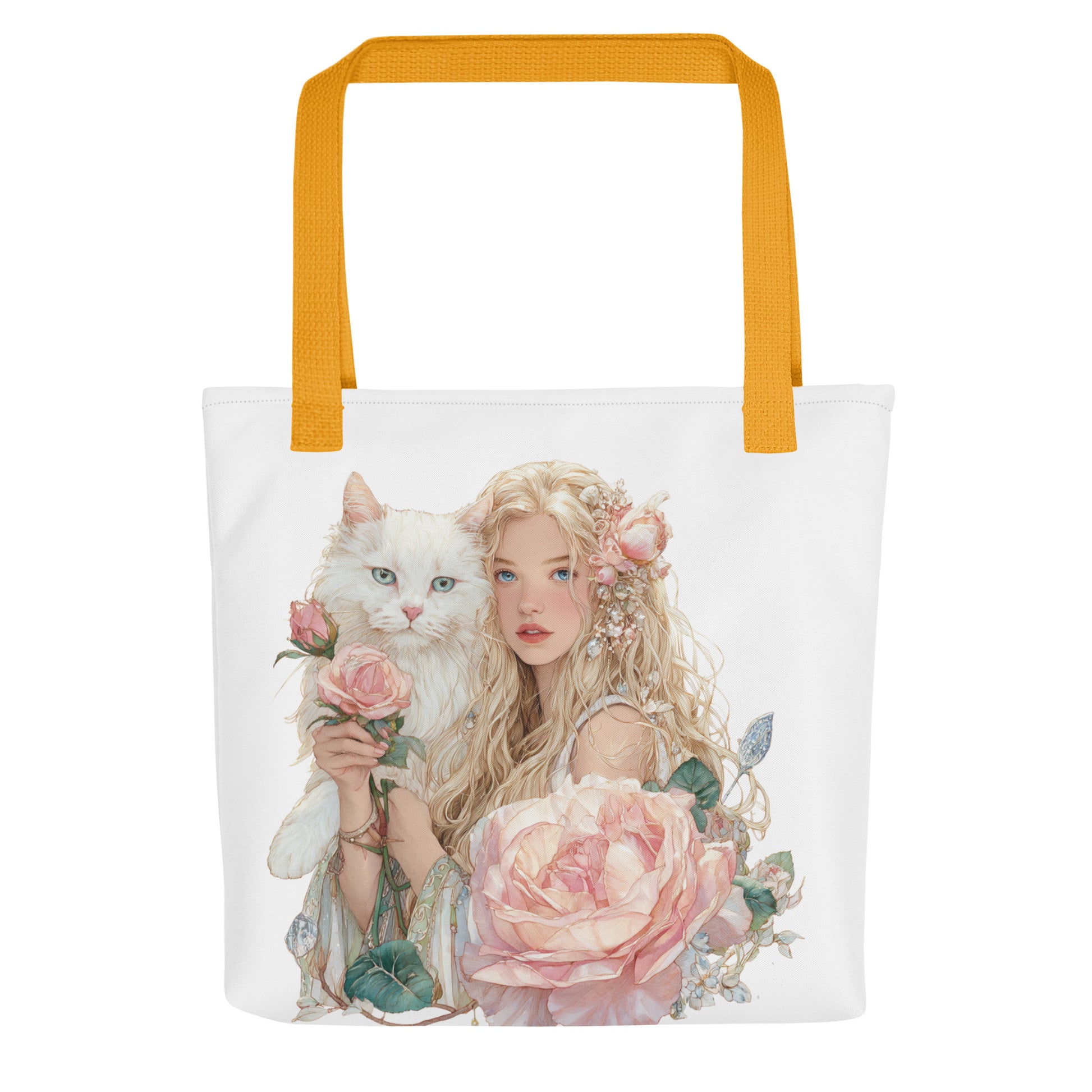 Tote Bag Shopping "JEUNE FILLE AU CHAT" - French Bazar - 9929426_4533