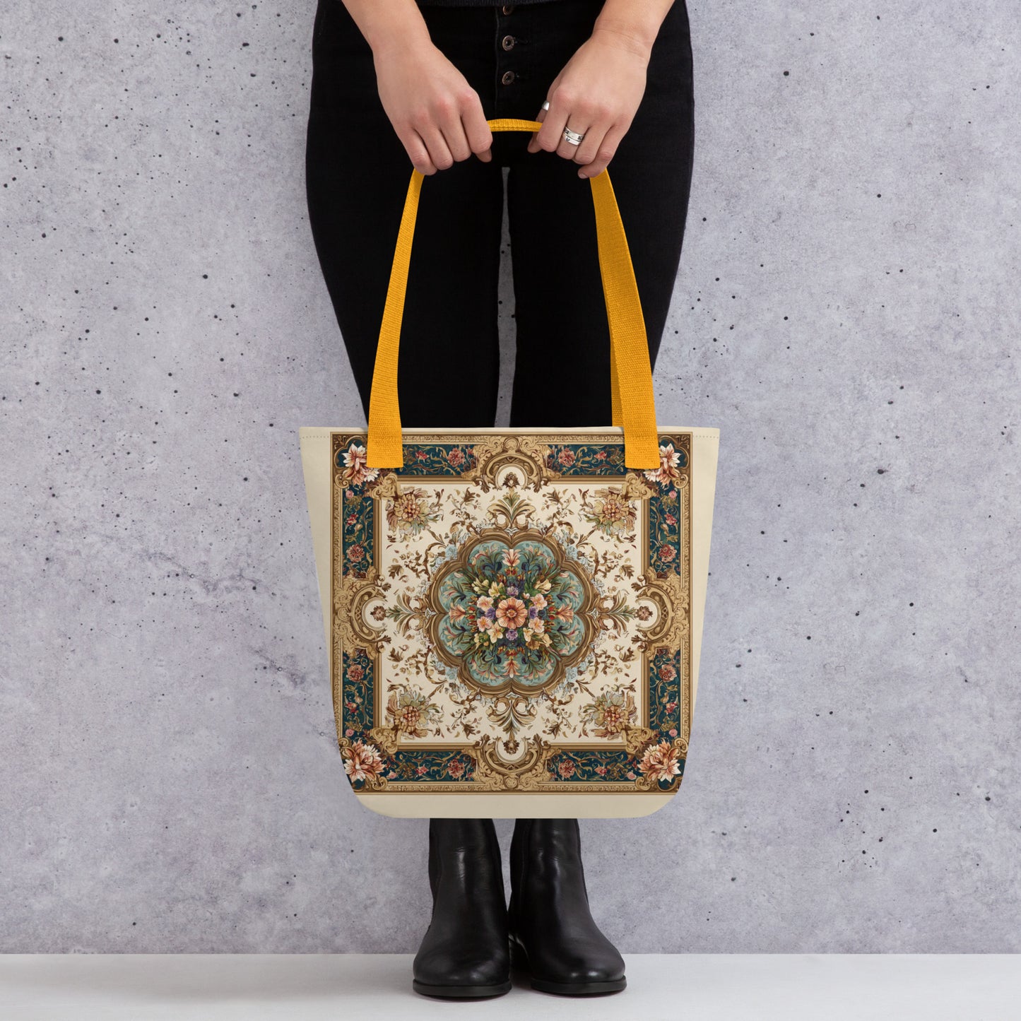 Tote Bag Shopping "CARRÉ FLEURI" - French Bazar - 2971279_4533