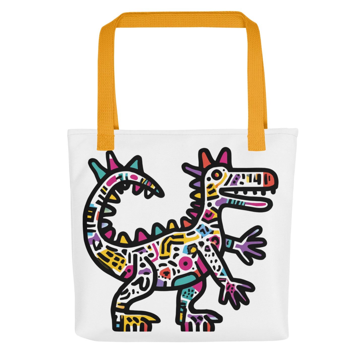 Tote Bag Shopping "KEITH HARING STYLE DINOSAUR" - French Bazar - 1583402_4533