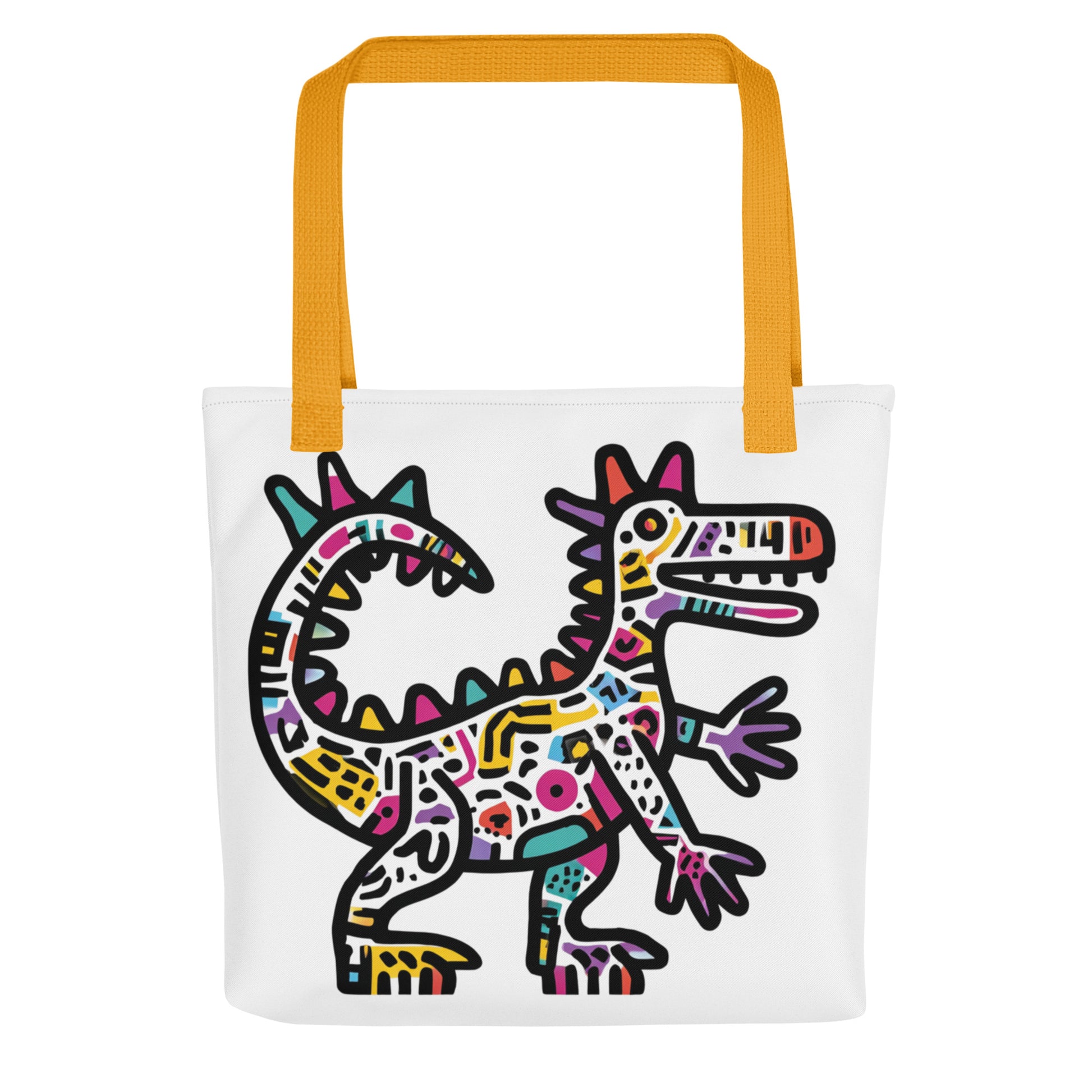 Tote Bag Shopping "KEITH HARING STYLE DINOSAUR" - French Bazar - 1583402_4533