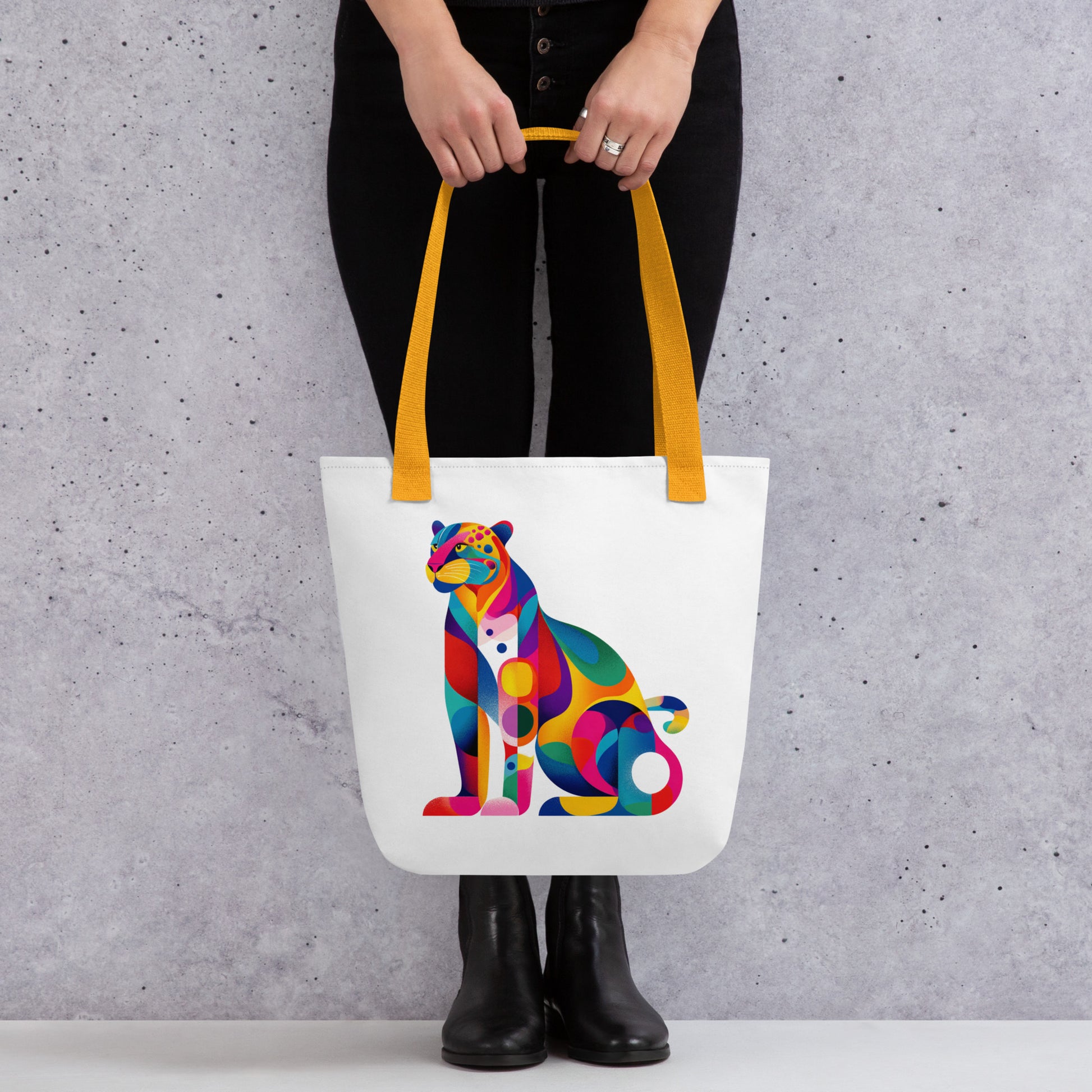 Tote Bag Shopping "COLORFUL JAGUAR" - French Bazar - 2788349_4533