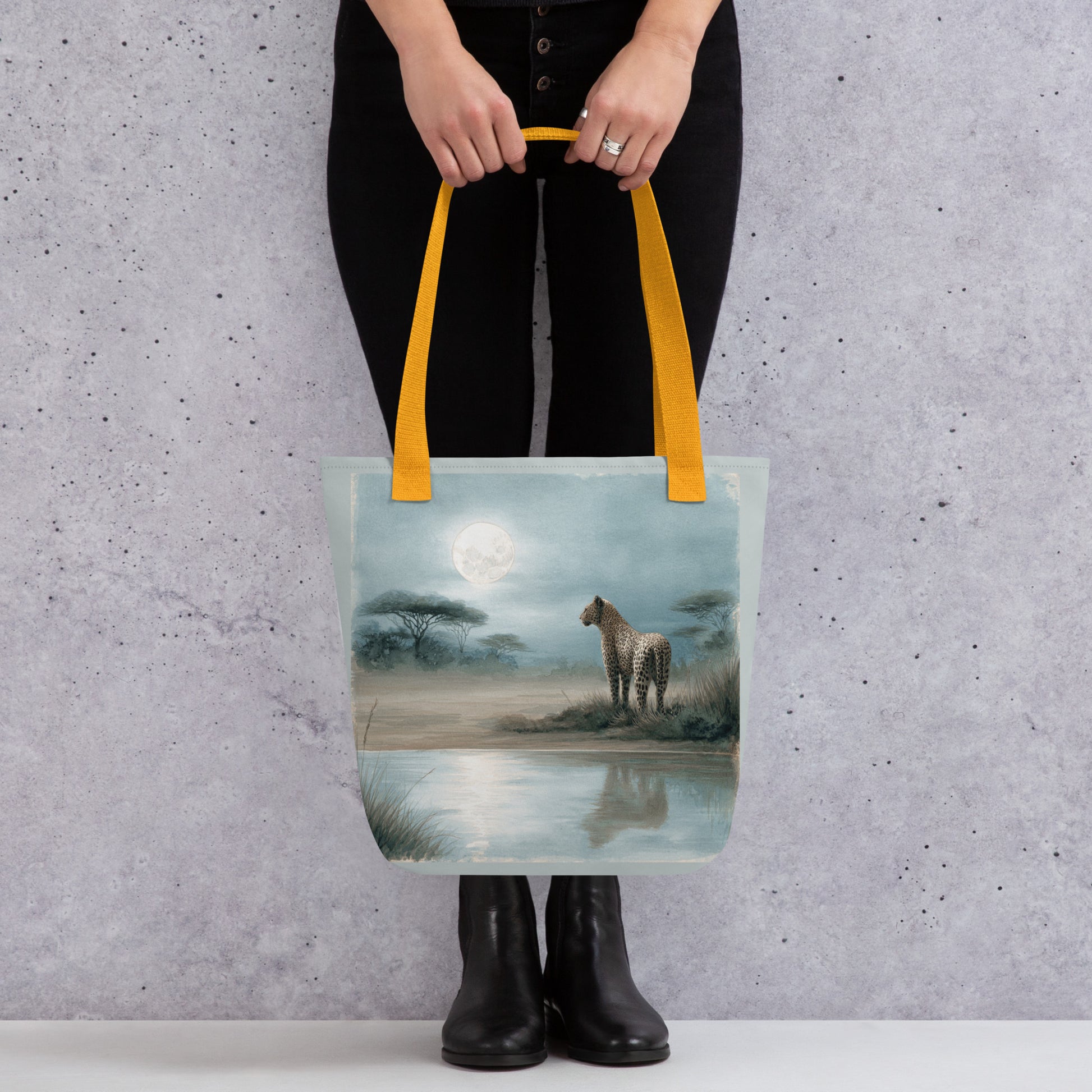 Tote Bag Shopping "LÉOPARD AU CRÉPUSCULE" - French Bazar - 6277220_4533