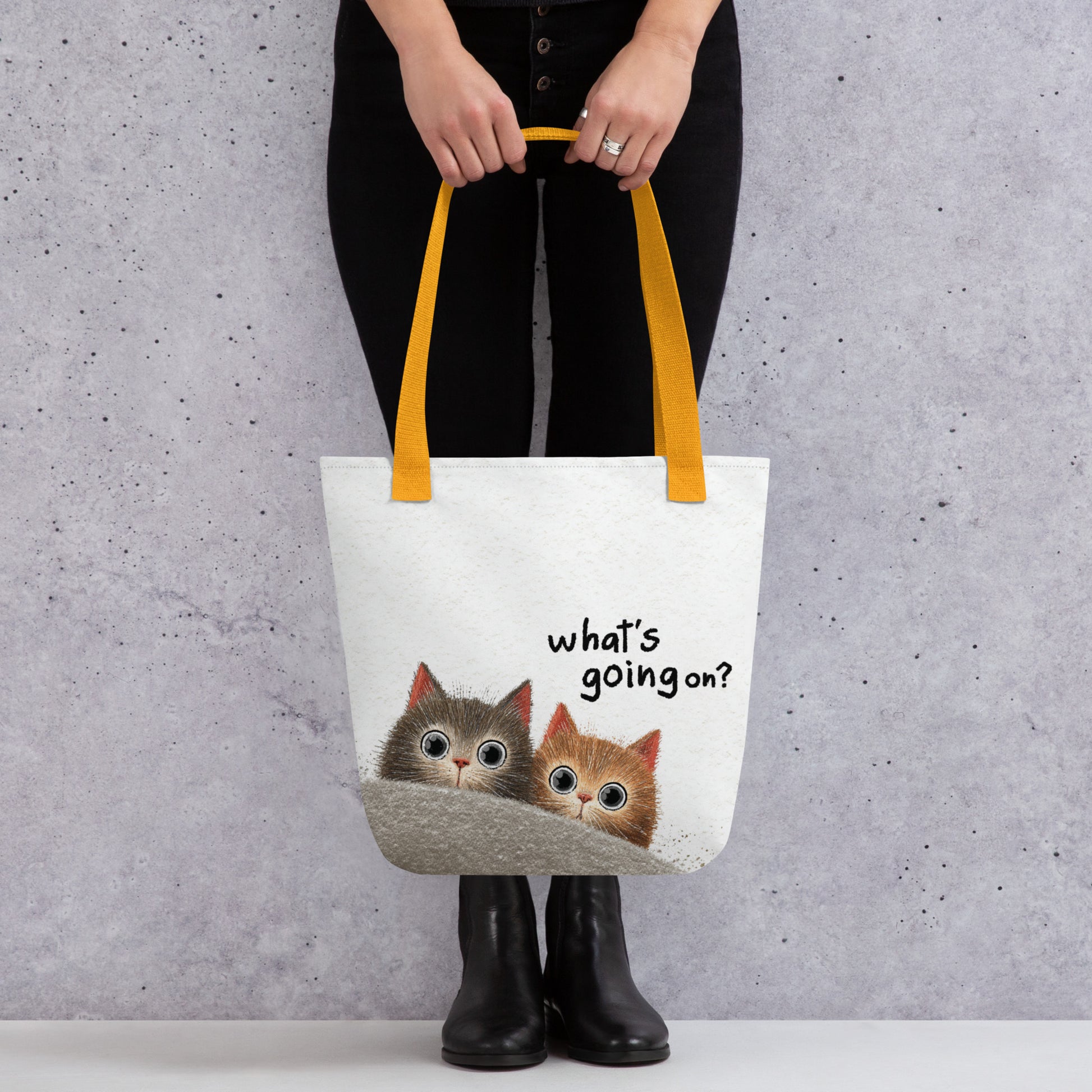 Tote Bag Shopping "WHAT'S GOING ON?" - French Bazar - 5158778_4533