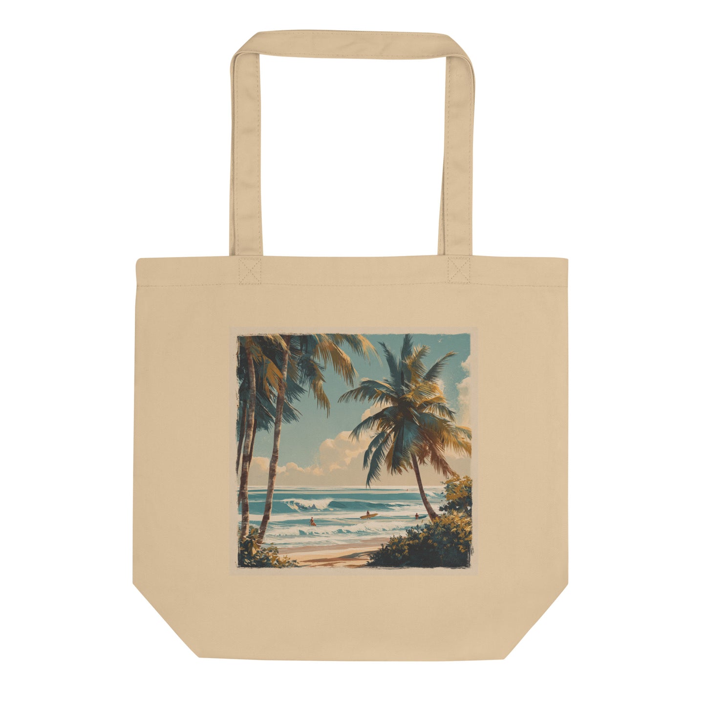 Tote Bag Bio "SURF BEACH" - Beige