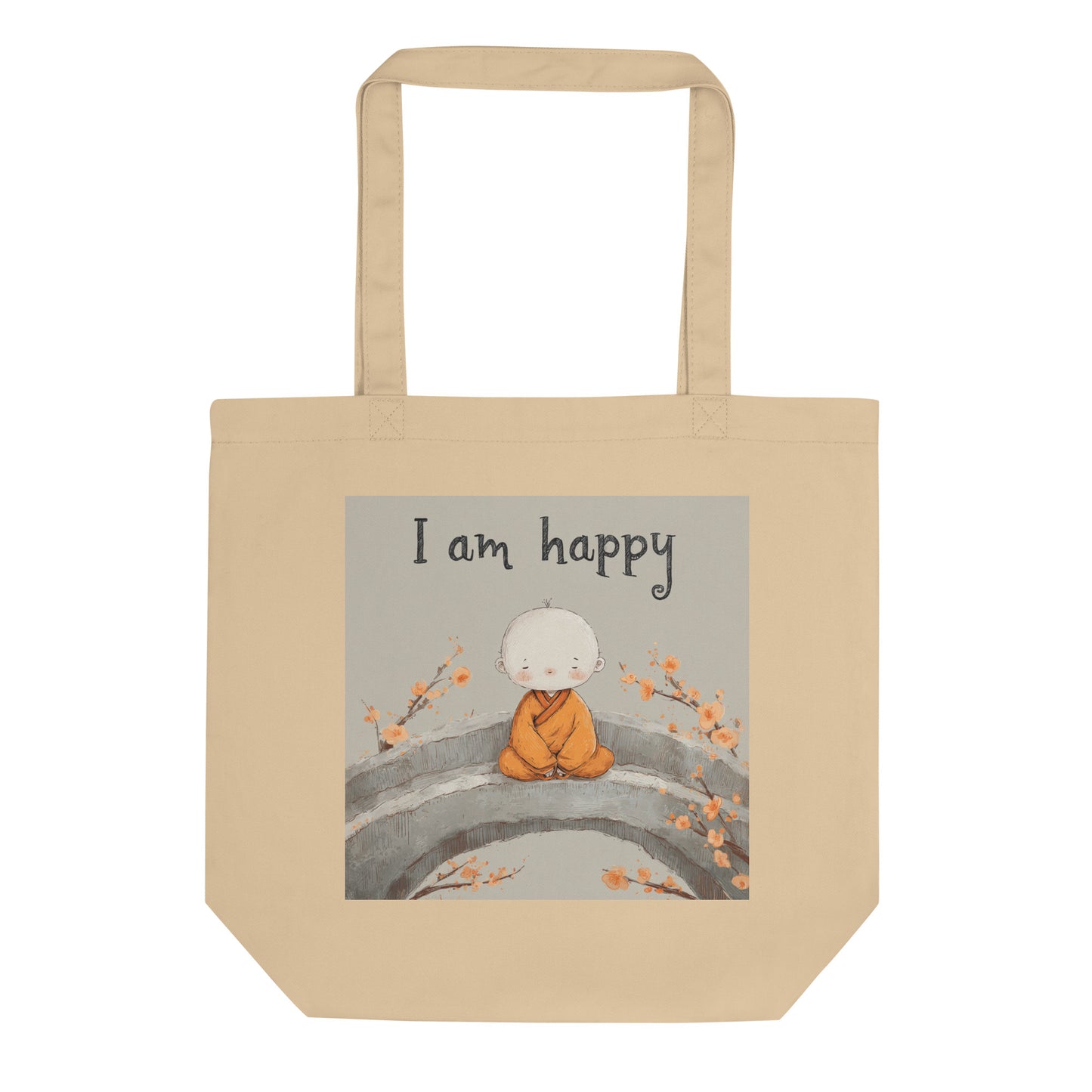 Tote Bag Bio "HAPPY BONZE" - Beige - French Bazar - 3100819_10458
