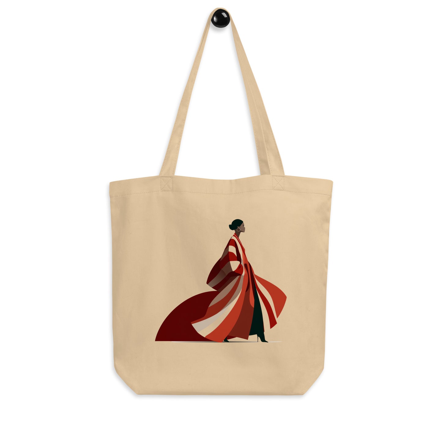 Tote Bag Bio "WOMAN IN RED" - Beige - French Bazar - 5701346_10458