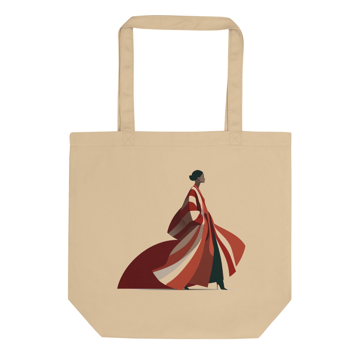 Tote Bag Bio "WOMAN IN RED" - Beige - French Bazar - 5701346_10458