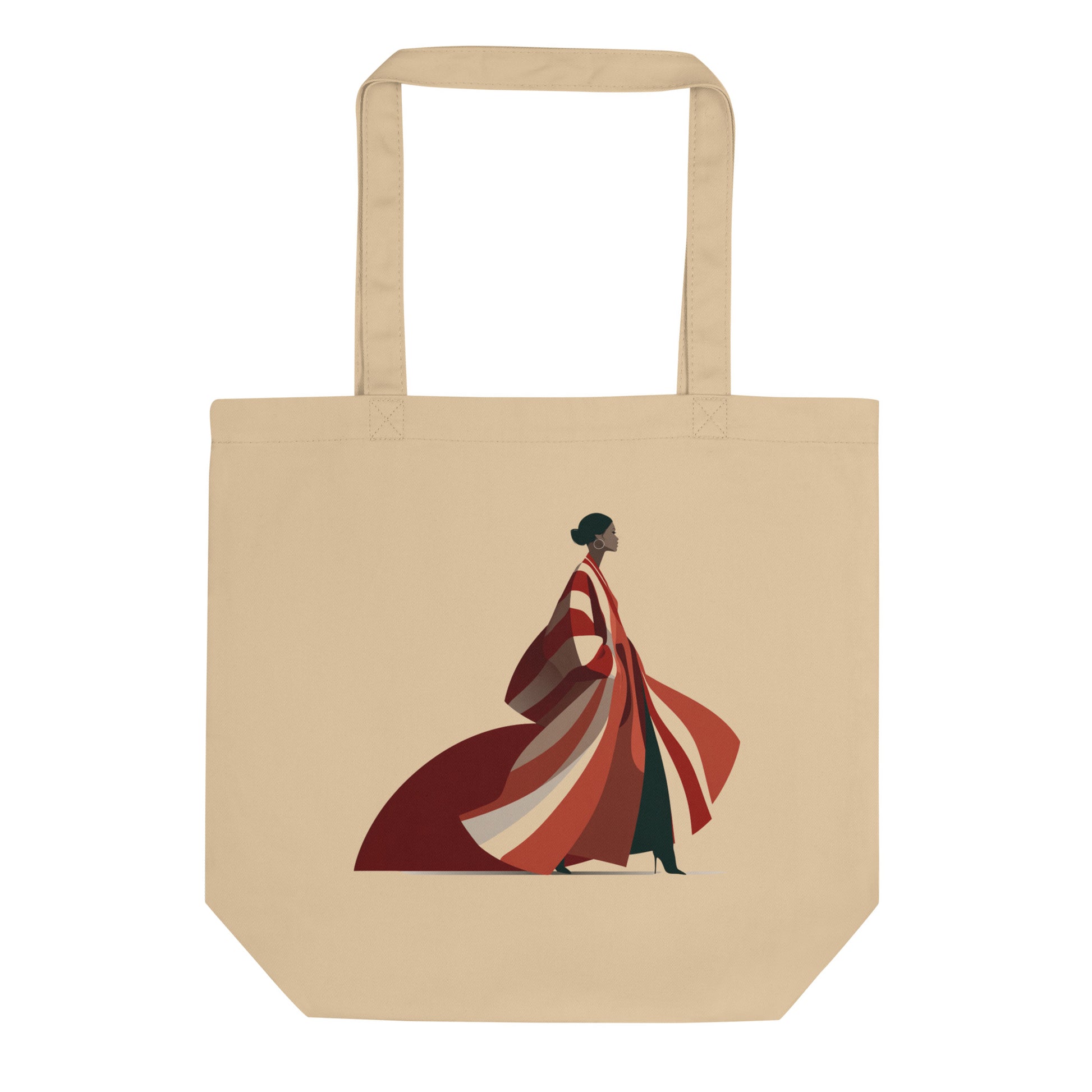 Tote Bag Bio "WOMAN IN RED" - Beige - French Bazar - 5701346_10458