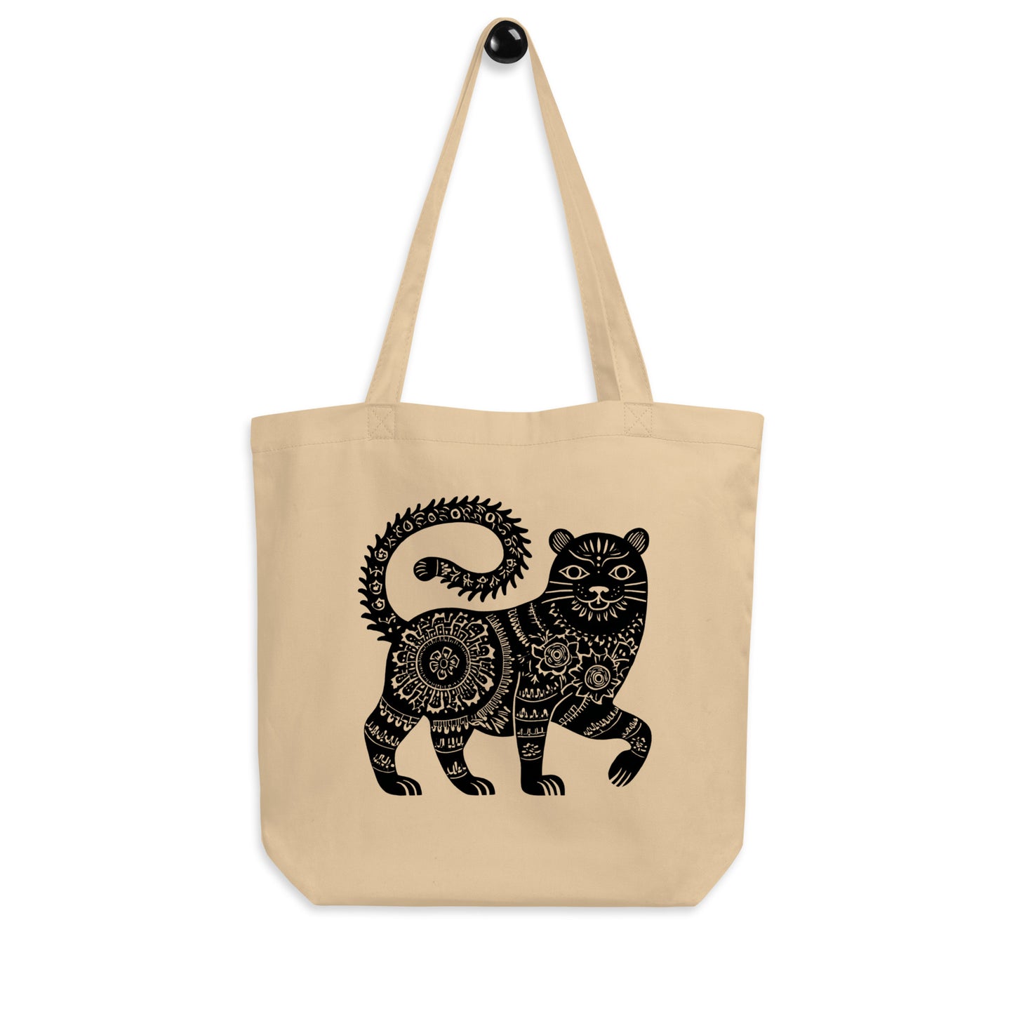 Tote Bag Bio "BLACK CHINESE TIGER" - Beige - French Bazar - 5586243_10458