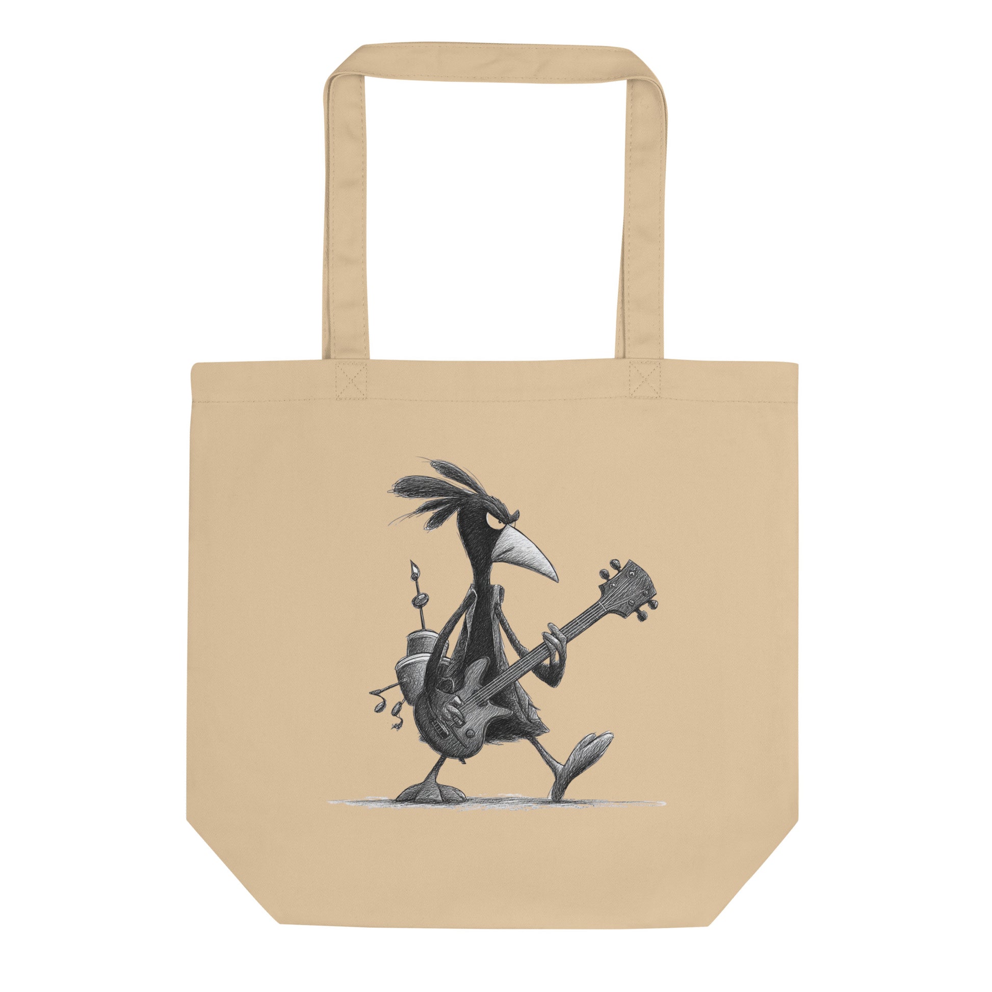 Tote Bag Bio "GUITAR BIRD" - Beige - French Bazar - 6277679_10458