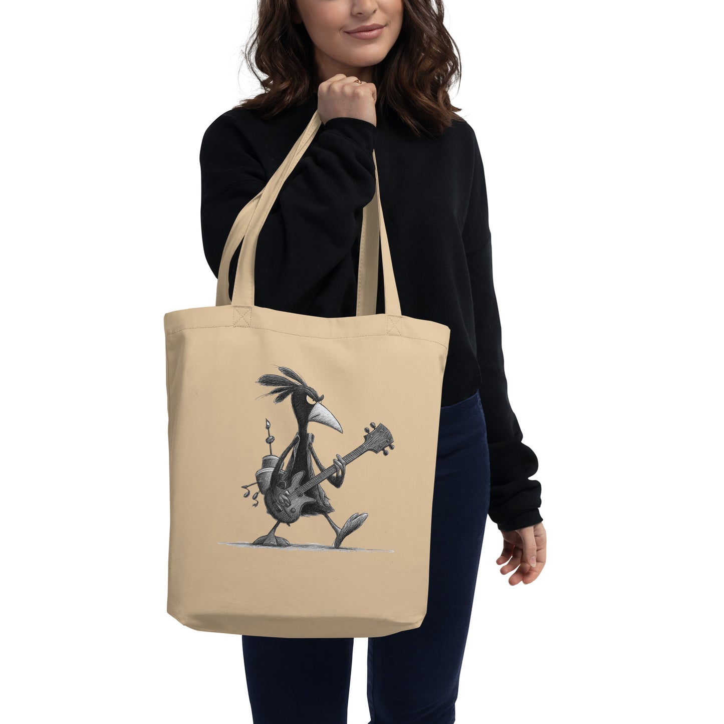 Tote Bag Bio "GUITAR BIRD" - Beige - French Bazar - 6277679_10458