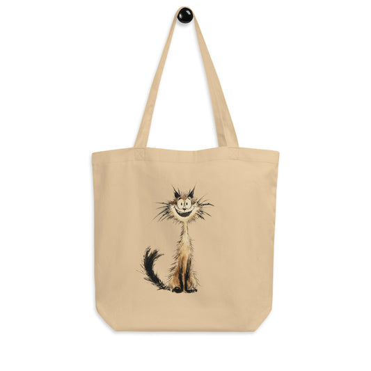 Tote Bag Bio "SMILING CAT" - Beige - French Bazar - 9875124_10458