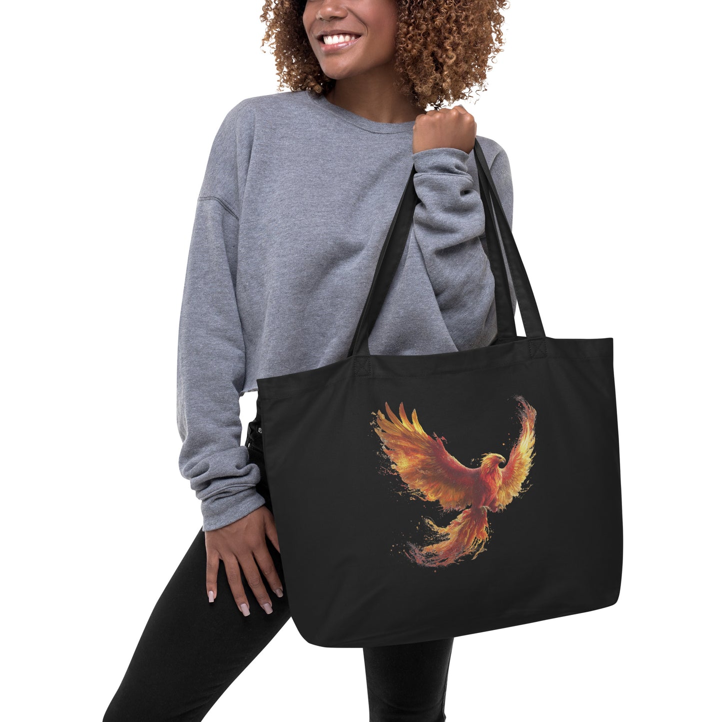 Grand Tote Bag Bio "PHOENIX" - Noir