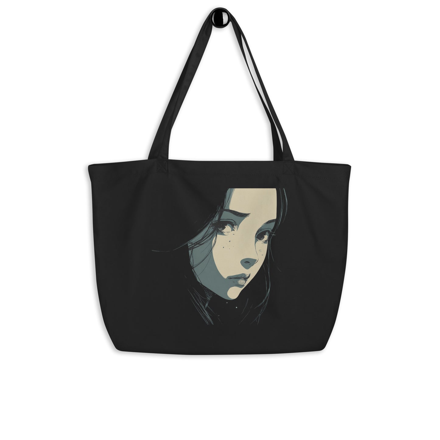 Grand Tote Bag Bio "MÉLANCOLIE" - Noir - French Bazar - 5238416_10732