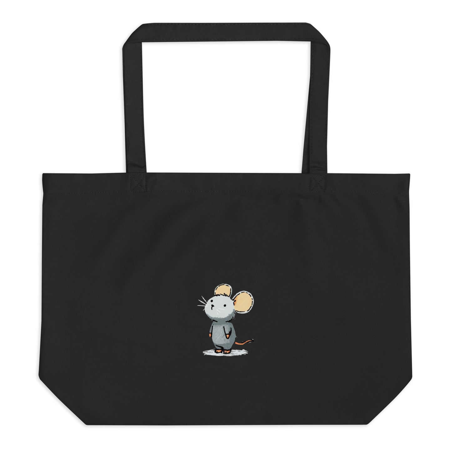 Grand Tote Bag Bio "LITTLE MOUSE" - Noir - French Bazar - 2590045_10732