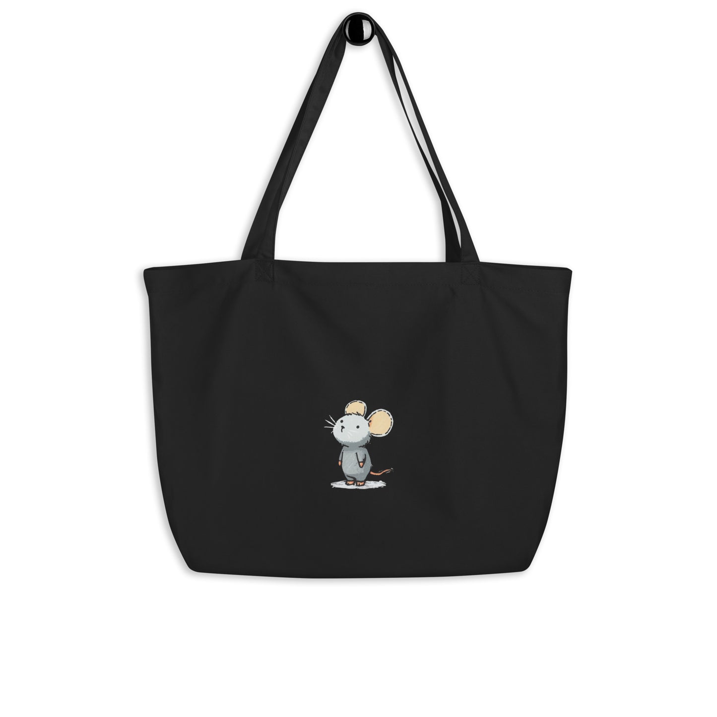 Grand Tote Bag Bio "LITTLE MOUSE" - Noir - French Bazar - 2590045_10732