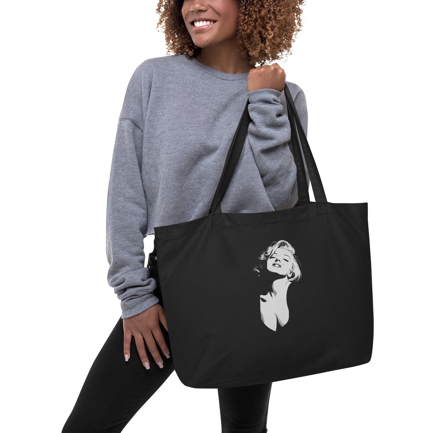 Grand Tote Bag Bio "MOVIE STAR" - Noir - French Bazar - 6562536_10732
