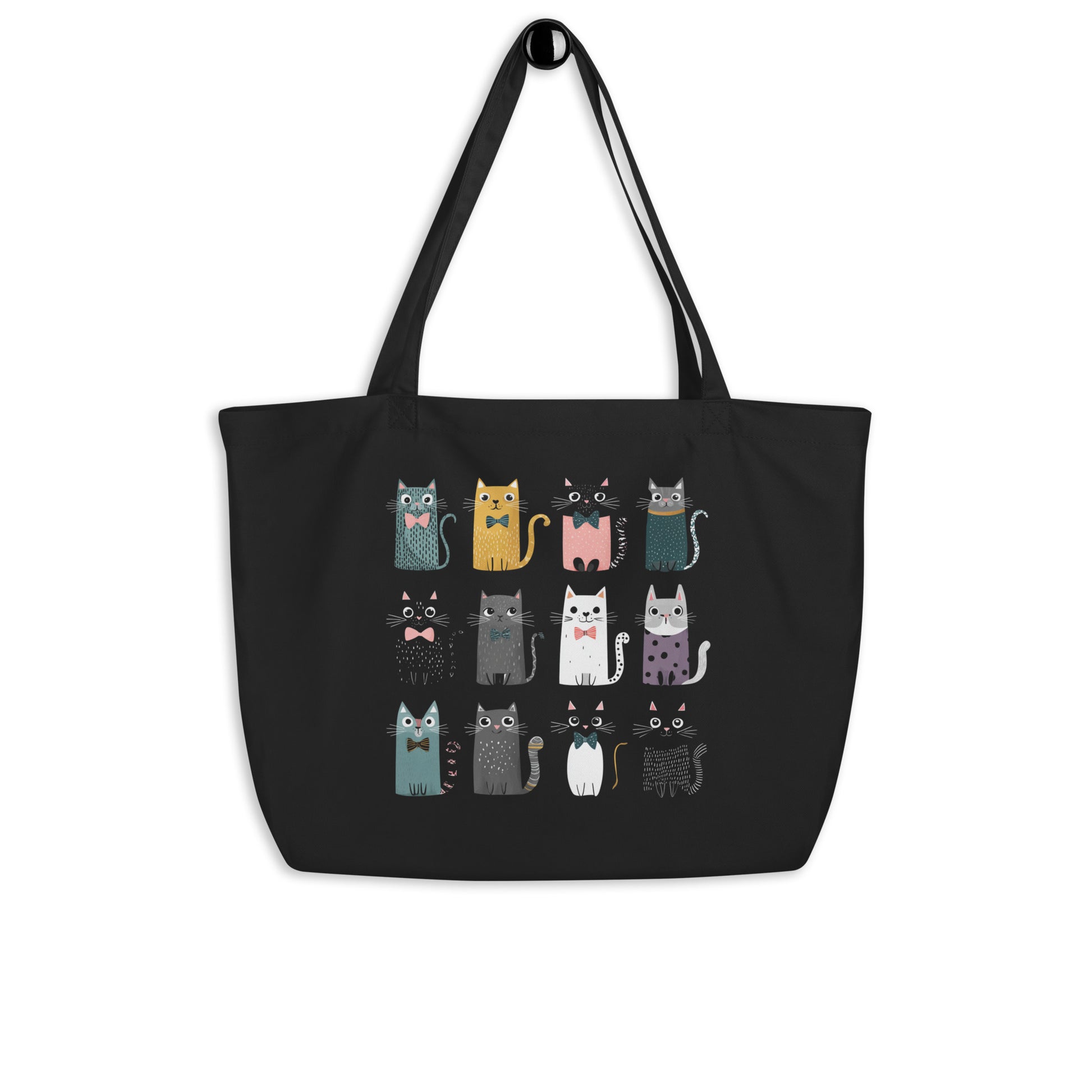 Grand Tote Bag Bio "CHATS" - Noir - French Bazar - 9573513_10732