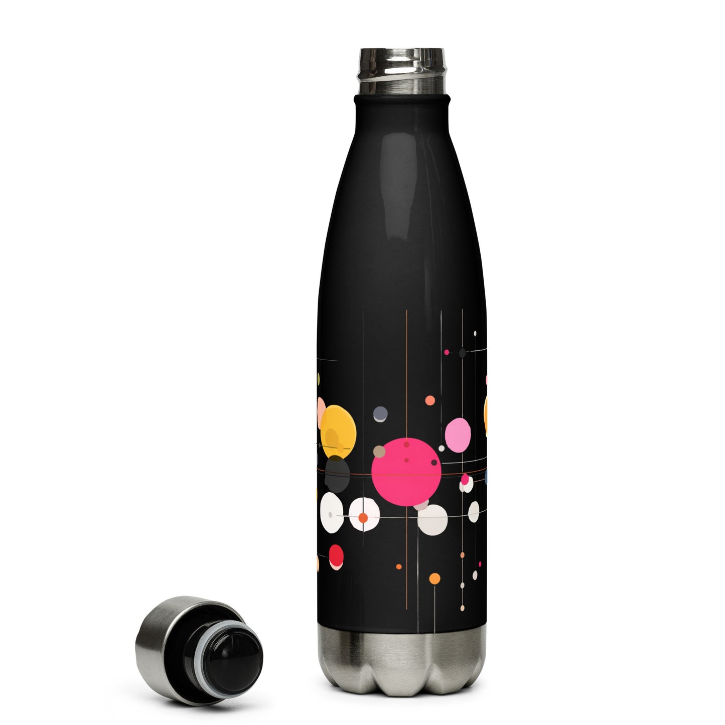 Bouteille isotherme "ART ABSTRAIT" - 500ml - Noir ou Blanc