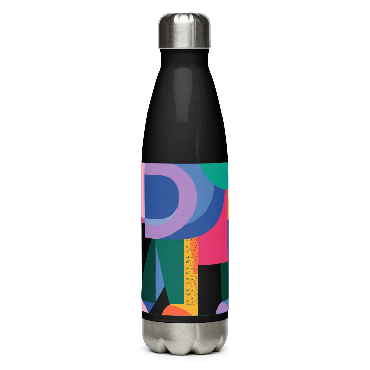 Bouteille isotherme "ÉLÉPHANT MULTICOLORE" - 500ml - Blanc ou Noir